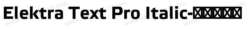 Elektra Text Pro Italic字体转换